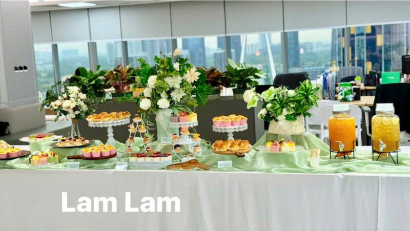 Bàn tiệc Teabreak sang trọng do Lam Lam Catering setup