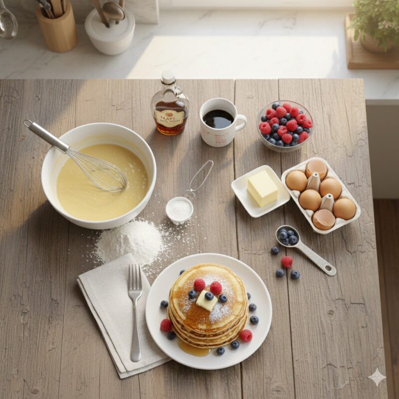 Công Thức Pancake Chỉ 5 Phút Bánh Nóng Giòn Ai Cũng Làm Được