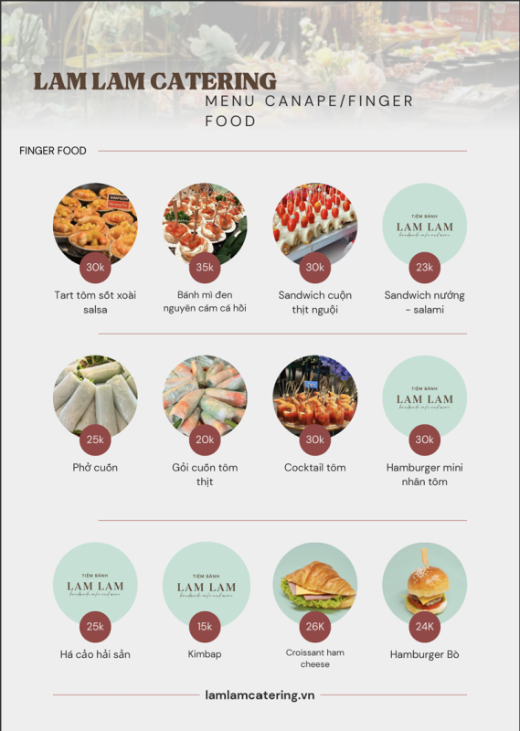 menu finger food lam lam catering